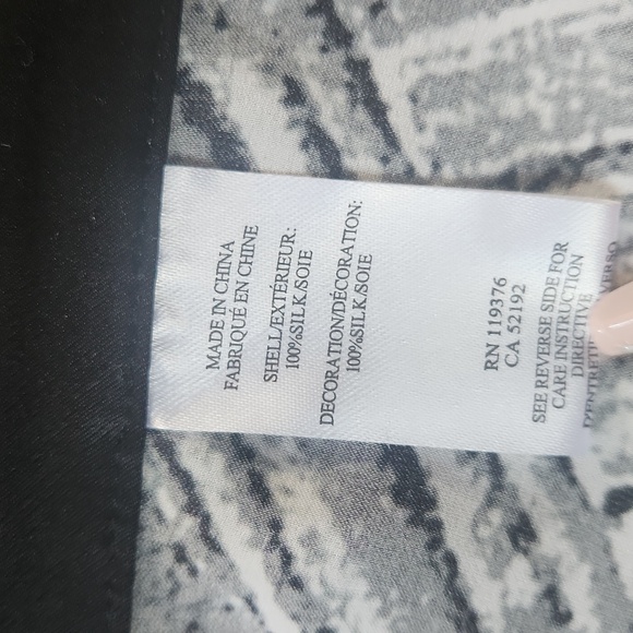 HELMUT LANG method tank black+white abstract side zip tunic sleeveless silk top - Picture 5 of 7